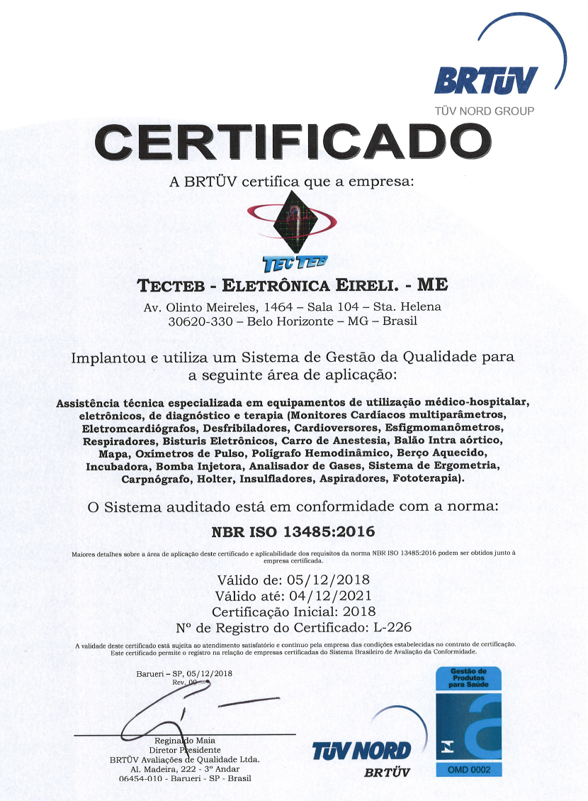 cert iso 13485 2016